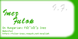 inez fulop business card